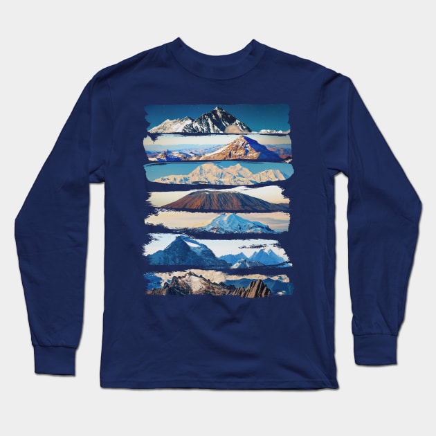 Seven Summits Long Sleeve T-Shirt by bobyberto